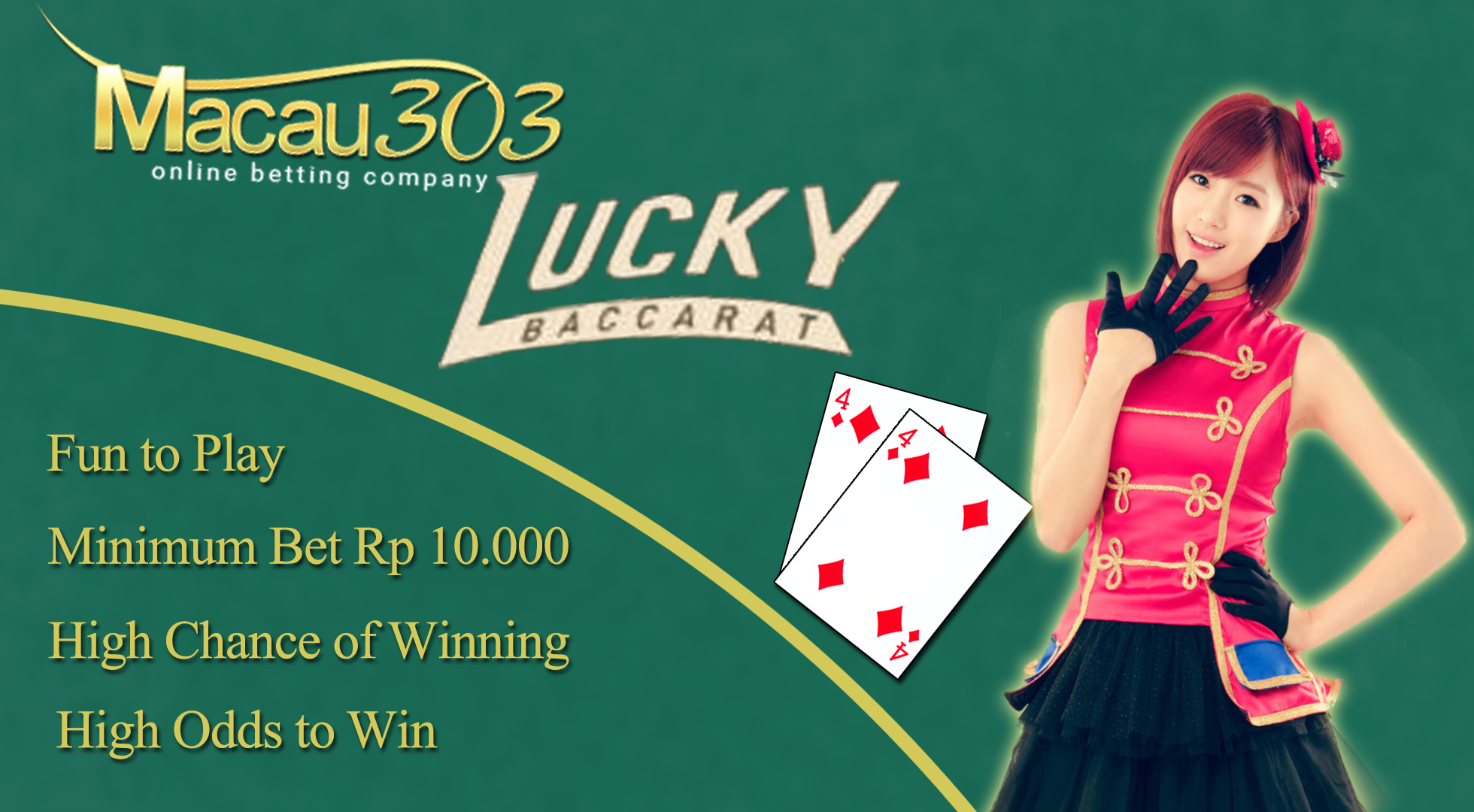 Lucky Baccarat, Permainan Live Casino Special Macau303